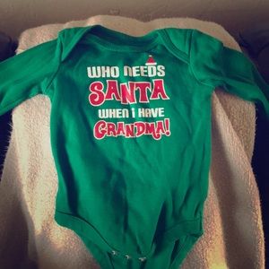 Santa vs grandma onesie